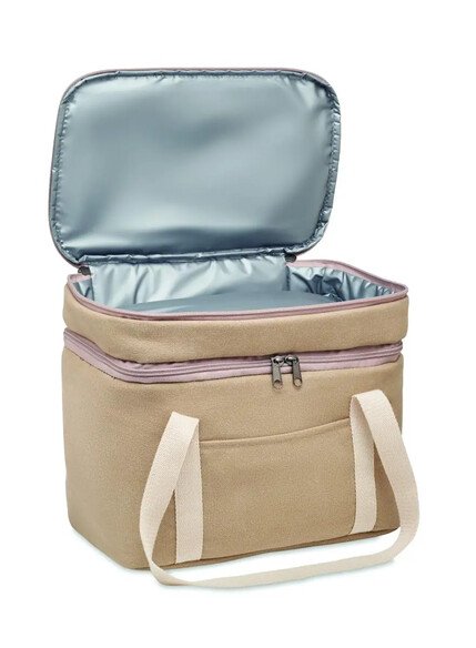 Bolsa nevera canvas 320 g/m² doble compartimento