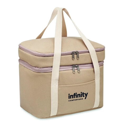 Bolsa nevera canvas 320 g/m² doble compartimento