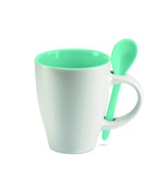 Taza bicolor con cuchara 250 ml Ecológica Personalizada... - Producto ecológico