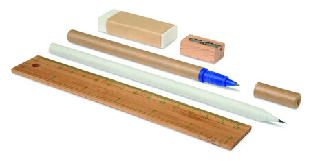 Set papelería yute algodón con bambú