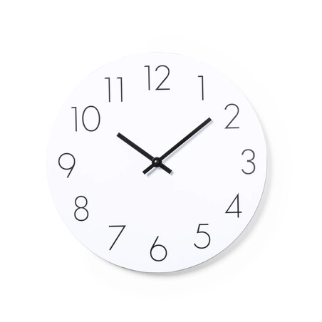 Reloj de pared MDF con dial blanco