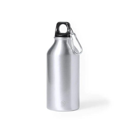 Bidón aluminio reciclado 400 ml mosquetón