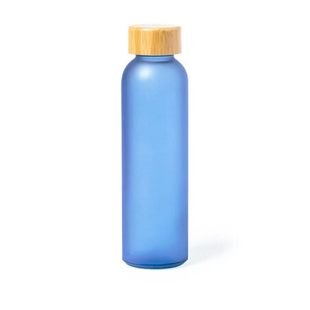 Bidón cristal 500 ml tapón bambú BPA free LFGB FSC eco