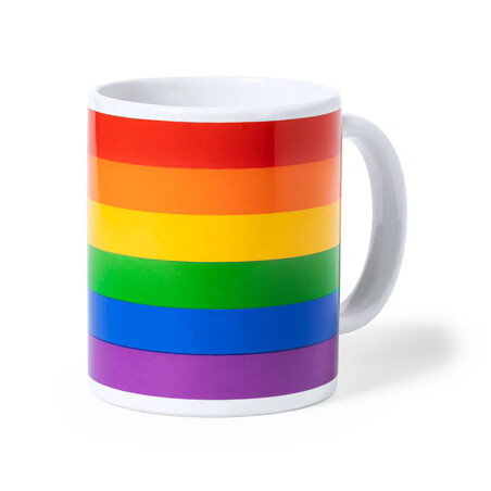 Taza cerámica Rainbow 370 ml multicolor caja kraft