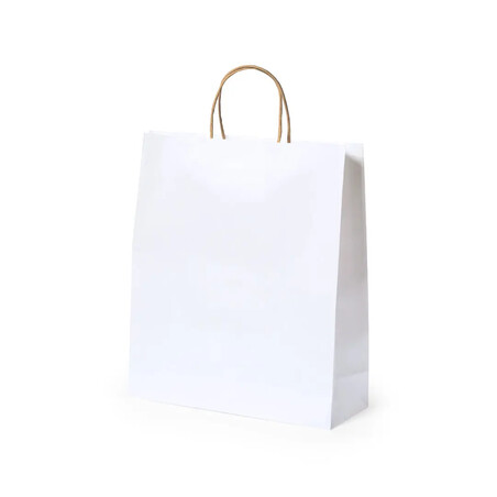 Bolsa papel reciclado blanco 100 g/m² hasta 8 kg