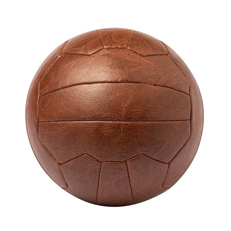 Balón fútbol retro de polipiel con bolsa reciclada