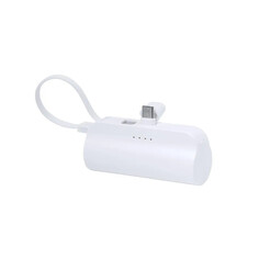 Batería externa ABS 5000 mAh cilíndrica soporte patilla