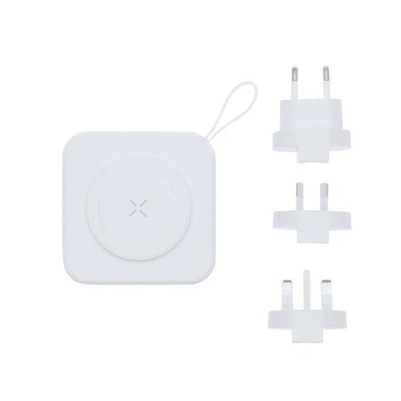 Adaptador viaje powerbank 10000 mAh inalámbrico cables