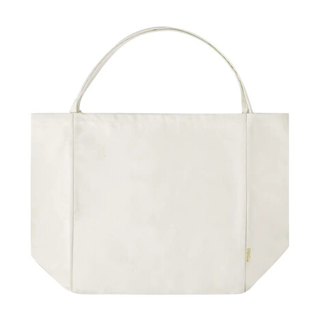 Bolsa algodón reciclado 300g/m2 fuelle asas 60cm 12 kg