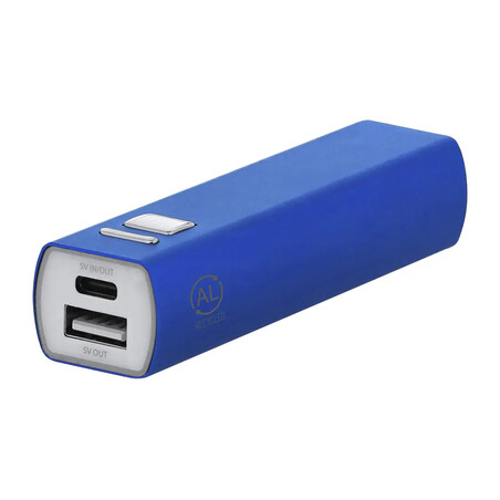 Batería externa aluminio reciclado 2600 mAh USB-C LED GRS