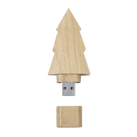 Memoria USB 16GB madera pino cierre capucha