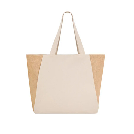 Bolsa yute laminado algodón 360g/m2 fuelle asas 8 kg