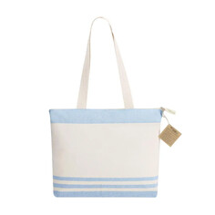 Bolsa algodón reciclado RPET 300g/m2 rayas horizontales