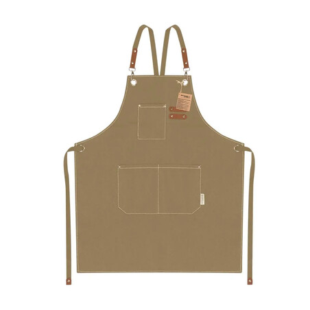 Delantal algodón reciclado 350 g/m² con bolsillos
