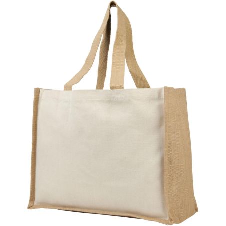 Bolsa Tote para la compra de lona y yute de 320 g/m² Ecológica Personalizada 6210701