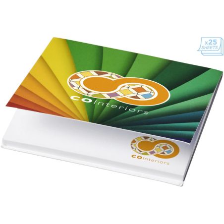 Sticky-Mate® Notas adhesivas de 75x75mm con tapa blanda Ecológica Personalizada 621098