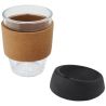 Vaso de vidrio borosilicato de 360 ml con agarre de corcho y tapa de silicona Ecológico Personalizado 6100665 - Imagen 17