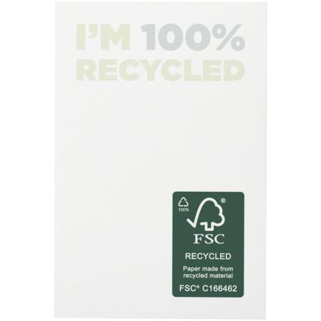 Bloc de notas adhesivas de papel reciclado de 50 x 75 mm Ecológica Personalizada 621285