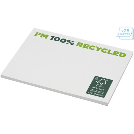 Bloc de notas adhesivas de papel reciclado de 100 x 75 mm Ecológica Personalizada 621287