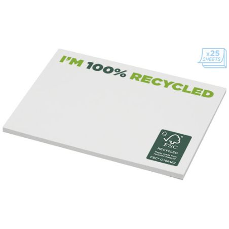 Bloc de notas adhesivas de papel reciclado de 100 x 75 mm Ecológica Personalizada 621287