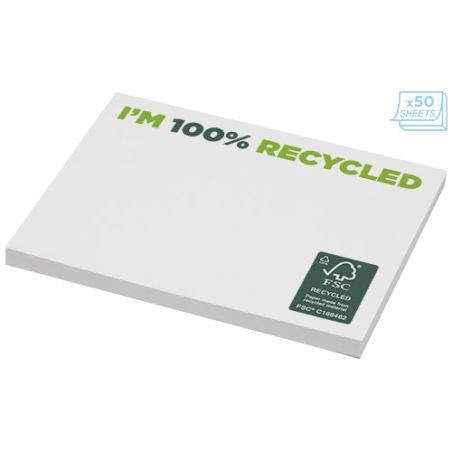 Bloc de notas adhesivas de papel reciclado de 100 x 75 mm Ecológica Personalizada 621287
