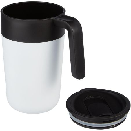 Taza de 400 ml con doble pared reciclada Ecológica Personalizada 6100731