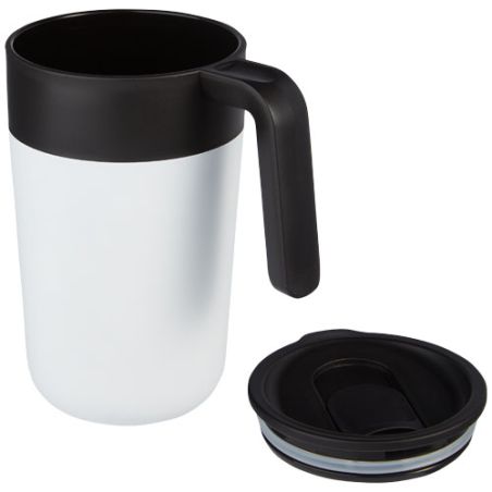 Taza de 400 ml con doble pared reciclada Ecológica Personalizada 6100731