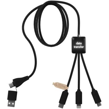Cable de carga 5 en 1 RPET con transferencia de...