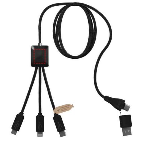 Cable de carga 5 en 1 RPET con transferencia de datos SCX Ecológica Personalizada 62PX085
