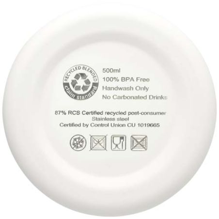 Bidón con aislamiento de cobre de 500 ml de acero inóxidable reciclado con certificado RCS Ecológico Personalizado 6100798