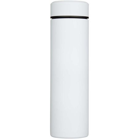 Termo de acero inoxidable de doble pared de 450 ml con colador de té Ecológico Personalizado 6100826