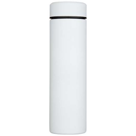 Termo de acero inoxidable de doble pared de 450 ml con colador de té Ecológico Personalizado 6100826