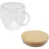 Taza de vidrio de 250 ml con tapa de bambú Ecológica Personalizada 6113419 - Imagen 4
