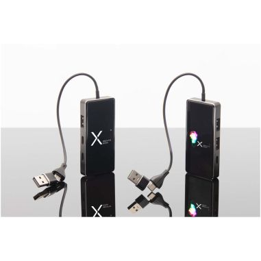 Hub USB 8 en 1 con doble entrada y 6 puertos...