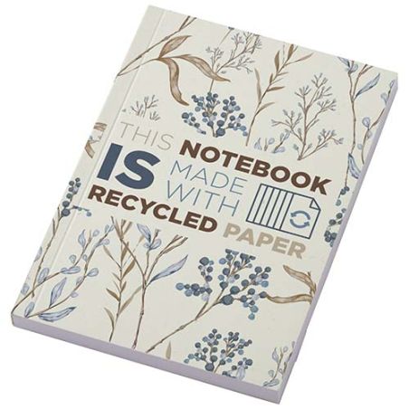 Libreta A6 de tapa blanda con 100 hojas de papel reciclado Ecológica Personalizada 6210262