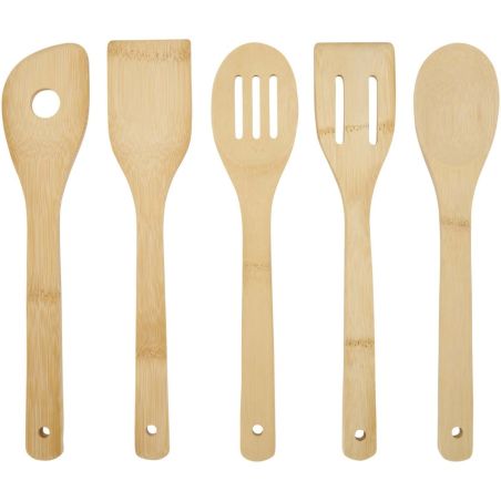 Set de utensilios de cocina de bambú Ecológico Personalizado 6126372