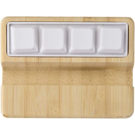 Soporte para teléfono de plástico reciclado con juguete y detalles de bambú Ecológico Personalizado 6124466