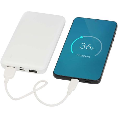 Batería externa de plástico reciclado de 10 000 mAh y 10 W Ecológica Personalizada 6124458