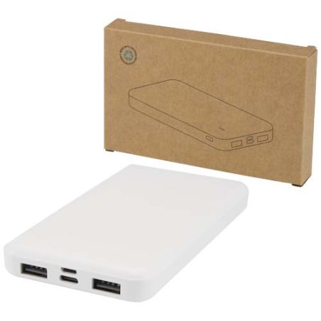 Batería externa de plástico reciclado de 10 000 mAh y 10 W Ecológica Personalizada 6124458