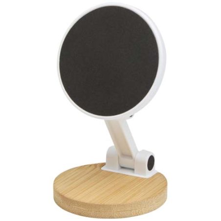 Soporte para teléfono magnético plegable de plástico reciclado con detalles de bambú Ecológico Personalizado 6124463