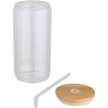 Jarra de 500 ml de vidrio borosilicato de pared simple con tapa de bambú Ecológica Personalizada 6100931 - Imagen 3
