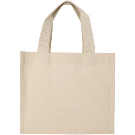 Bolsa Tote con fuelle mini de algodón reciclado GRS de 220 g/m² de 9 l Ecológica Personalizada 6120787