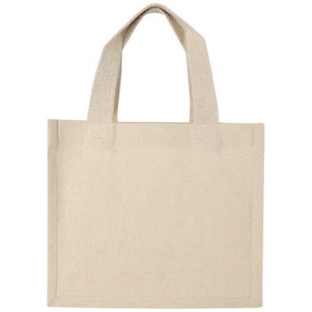 Bolsa Tote con fuelle mini de algodón reciclado GRS de 220 g/m² de 9 l Ecológica Personalizada 6120787