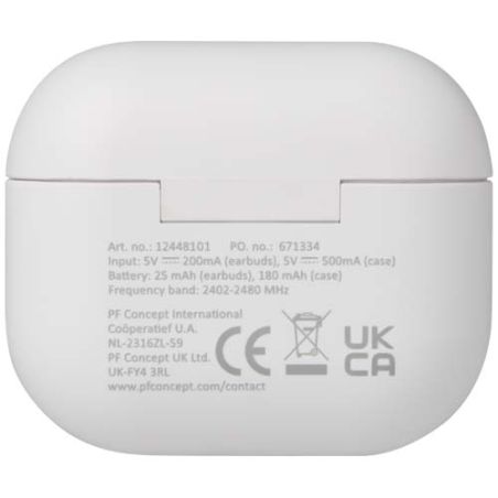 Auriculares True Wireless Bluetooth® de plástico reciclado Ecológico Personalizado 6124481