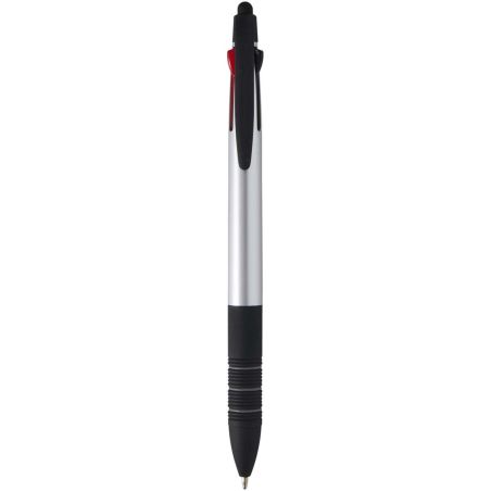 Bolígrafo de material reciclado RCS de 3 tintas con stylus Ecológico Personalizado 6106376