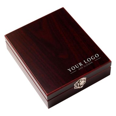 Set de vino en caja de madera Ecológica Personalizada 106821