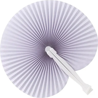 Abanico papel 24,5x26,3 cm colores vivos verano eventos