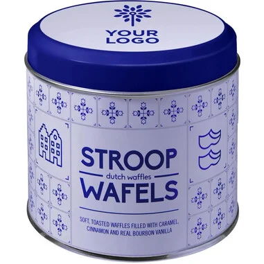 Lata con stroopwafels holandeses