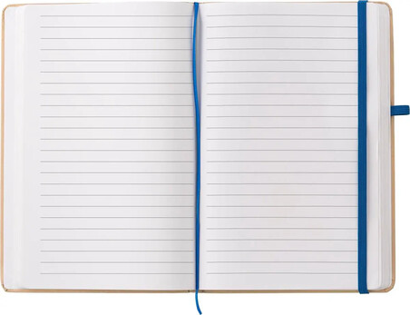 Cuaderno papel piedra A5 80p lineadas banda elástica