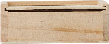 3 en raya de madera en caja con tapa tablero